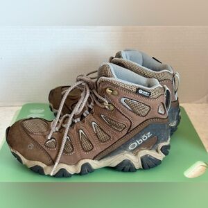OBOZ WOMENS HIKING BOOTS, SAWTOOTH II, MID-B DRY, WATERPROOF,size 7.5